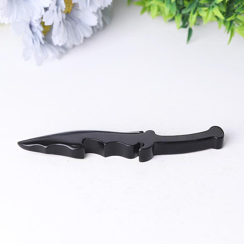 6" Hot Sale Black Obsidian Knife Carving Crystal wholesale suppliers