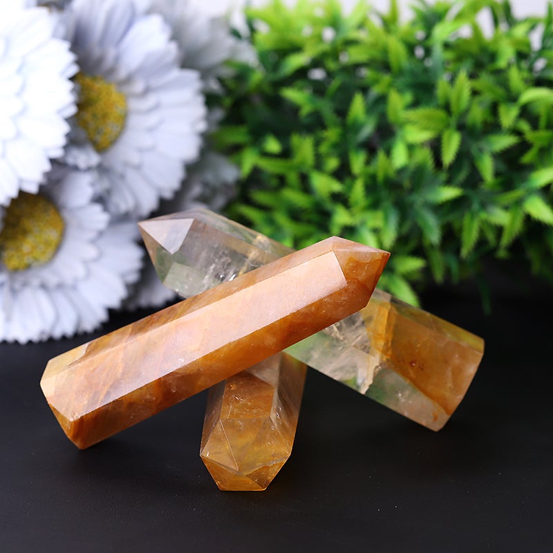 3.5" Set of 3 Golden Healer Crystal Points  Crystal wholesale suppliers