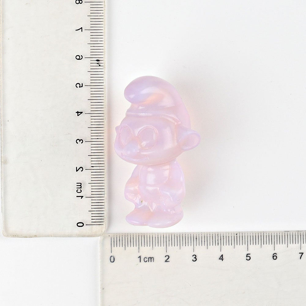 2" Pink Opalite Smurfs Crystal Carvings Crystal wholesale suppliers