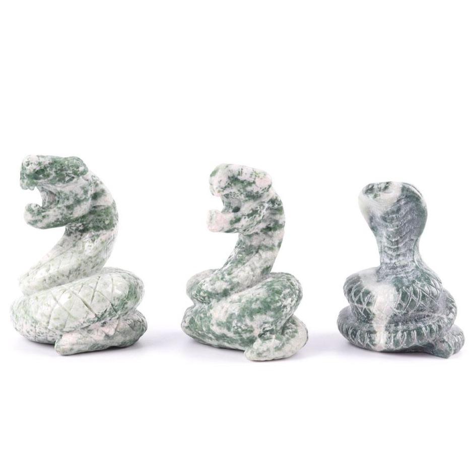 Jade Cobra Snake Carvings