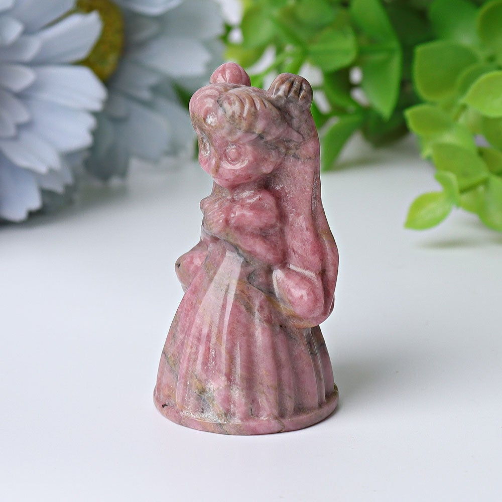 2.3" Rhodonite Princess Serenity Crystal Carvings Crystal wholesale suppliers