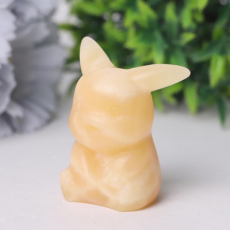 2" Orange Calcite Pikachu Crystal Carvings Crystal wholesale suppliers