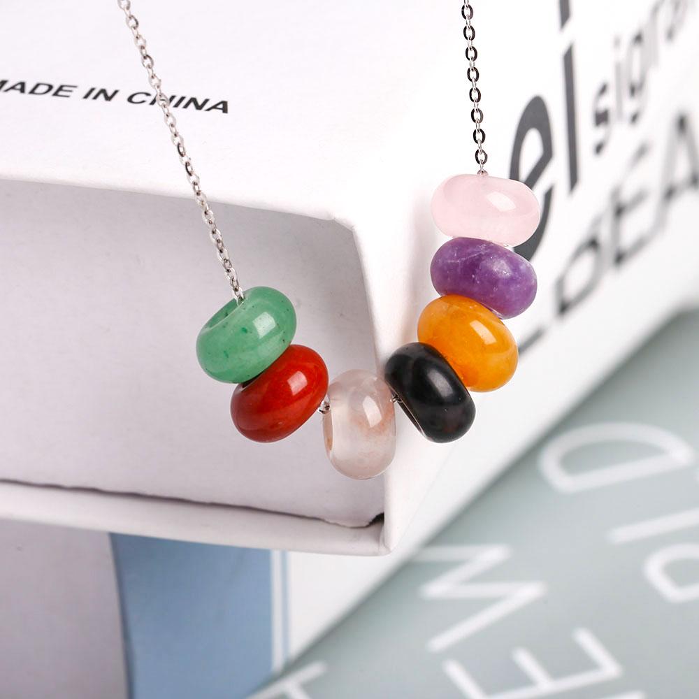 Donuts Shape Chakra Crystal Necklace Jewelry Crystal wholesale suppliers