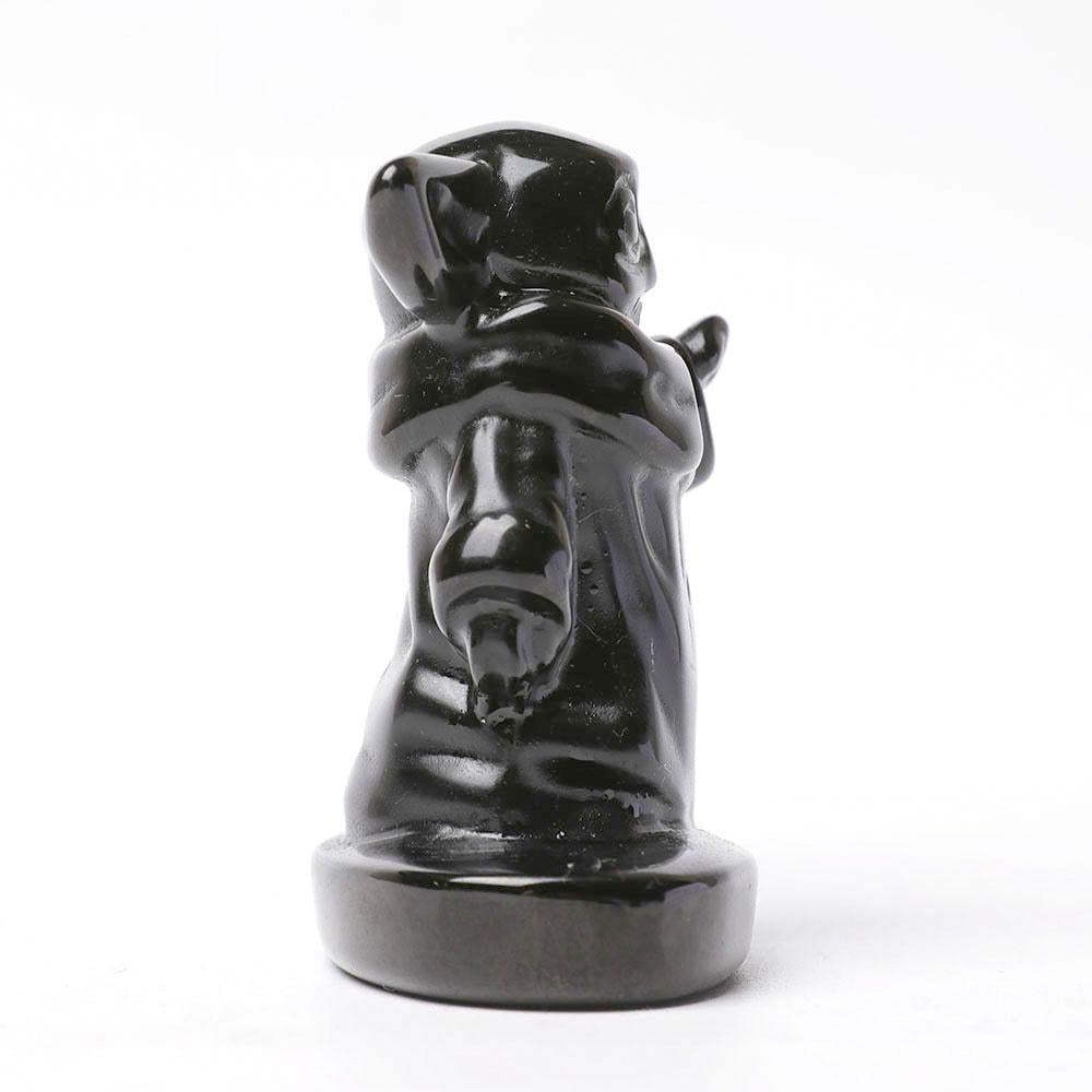 Black Obsidian Master Yoda Crystal Carvings Crystal wholesale suppliers