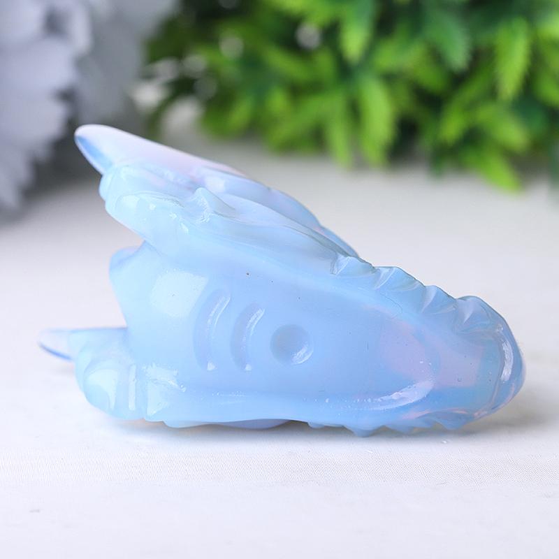 2.7" Blue Opalite Dragon Head Crystal Carvings Crystal wholesale suppliers