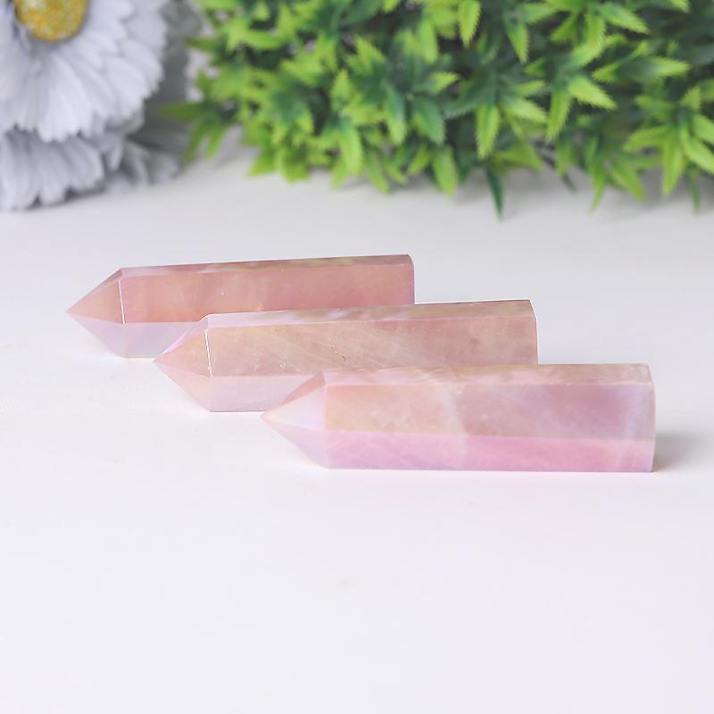 Wholesale Aura Rose Quartz Points for Collection Crystal wholesale suppliers