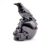 Black Obsidian Skull with Crow - Skull Carving, Obsidian Skull Crystal wholesale suppliers
