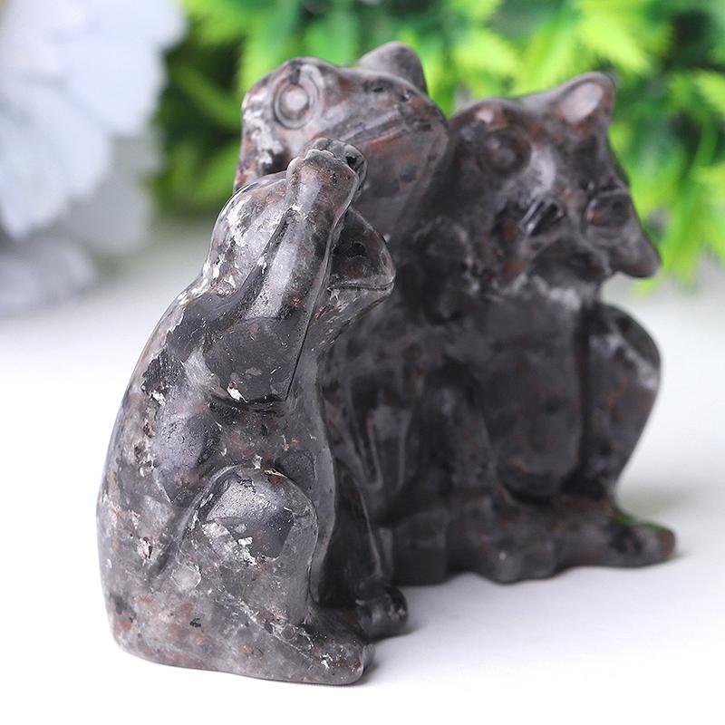 3" Yooperlite Frog See No Evil, Hear No Evil, Speak No Evil, Crystal Carvings Crystal wholesale suppliers