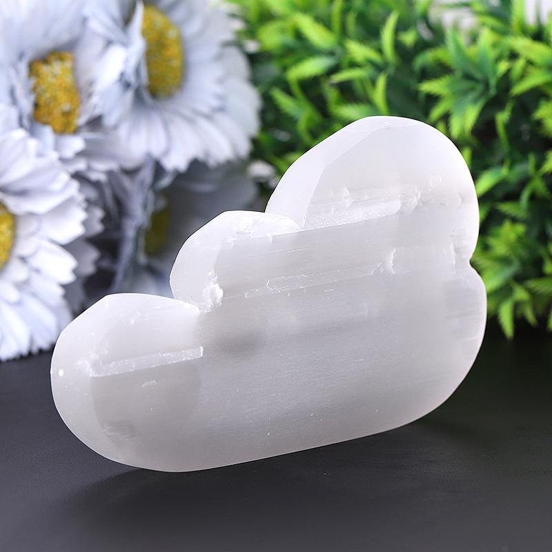 5" Cloud Shape Selenite Carving