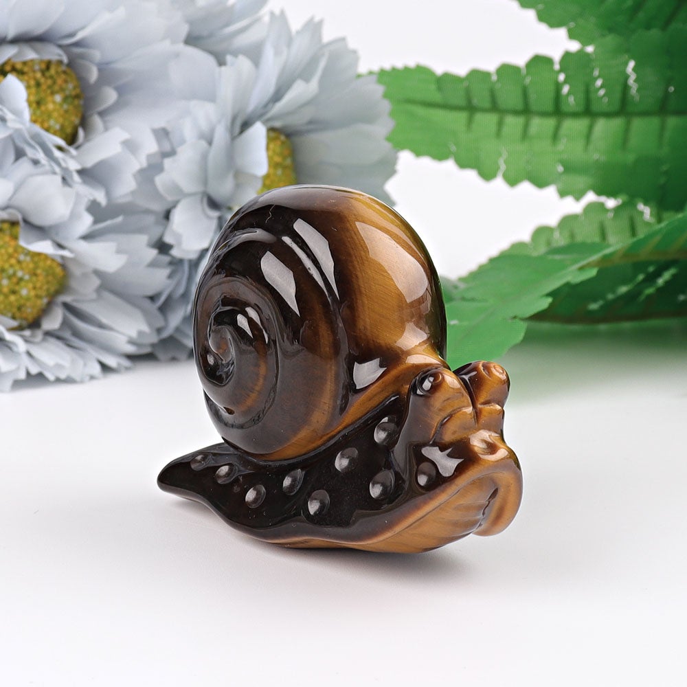 2.5" Tiger's Eye Snail Crystal Carvings Crystal wholesale suppliers