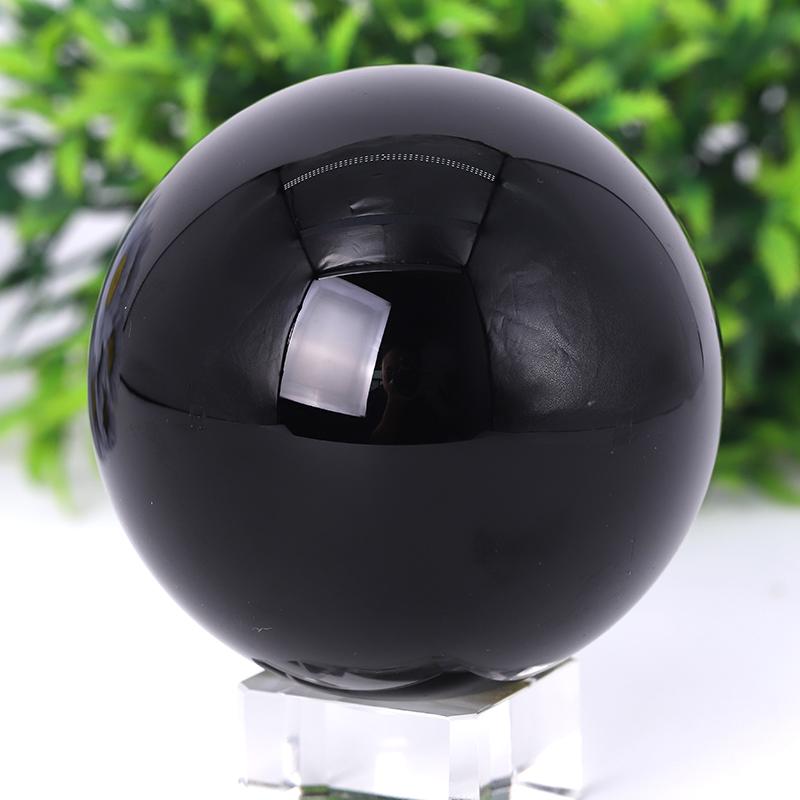 2.0"-4.0" Black Obsidian Sphere Crystal wholesale suppliers