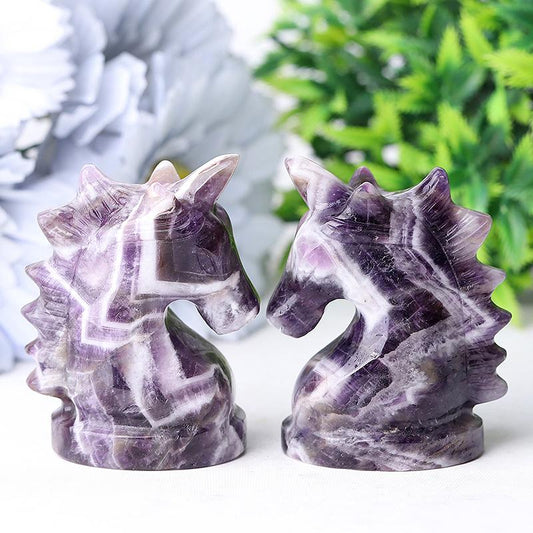 2.3" Dream Amethyst Unicorn Crystal Carvings Crystal wholesale suppliers