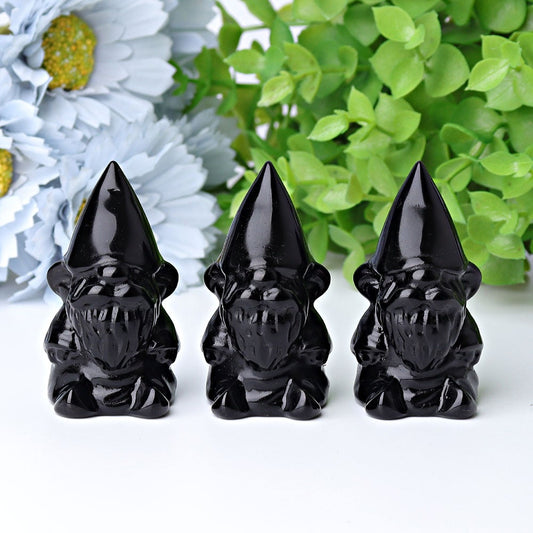 2.3" Black Obsidian Dwarf Crystal Carvings Crystal wholesale suppliers