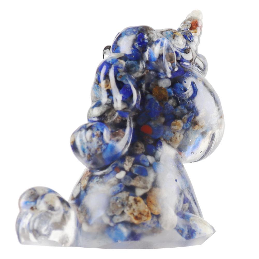 Lapis Crystal Chips Resin Unicorn