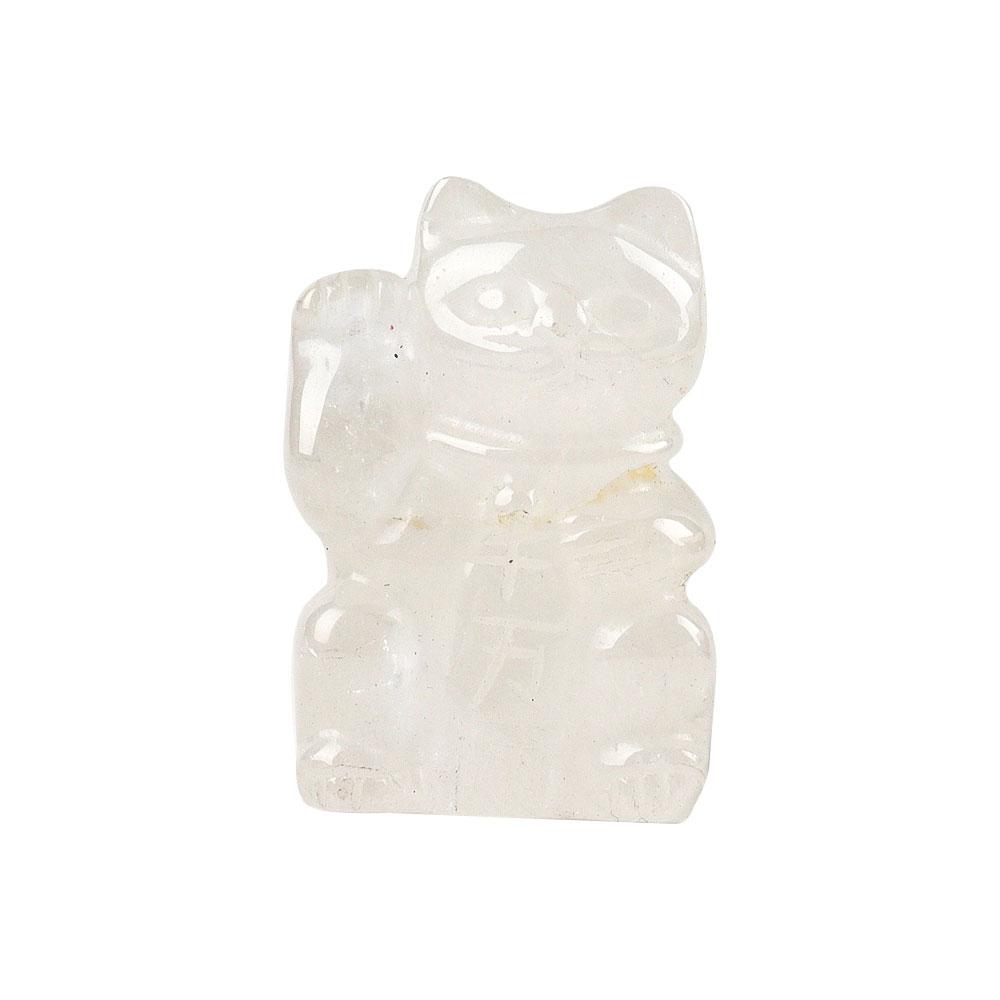 2" Clear Quartz Crystal Carving Lucky Cat Crystal wholesale suppliers