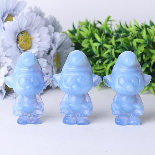 3.2" Blue Opalite Smurfs Crystal Carvings Crystal wholesale suppliers