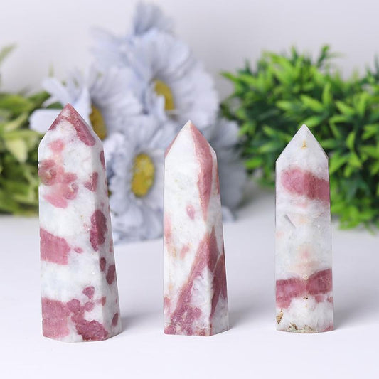 Natural High Quality Pink Tourmaline Point Healing Crystal Tower Crystal wholesale suppliers