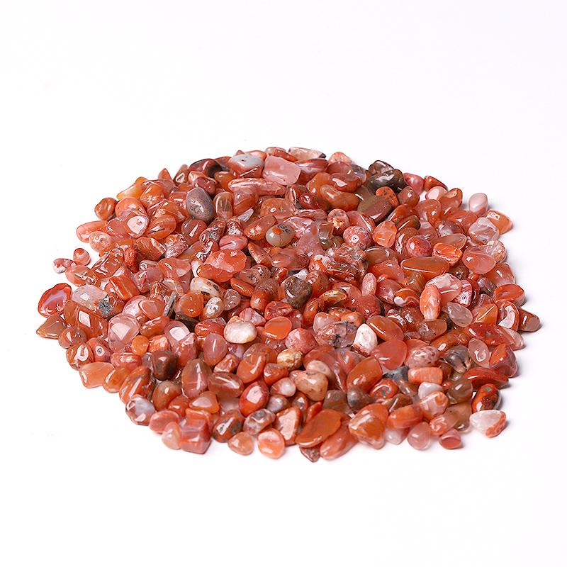 0.1kg Different Size Natural Carnelian Chips Crystal Chips for Decoration Crystal wholesale suppliers