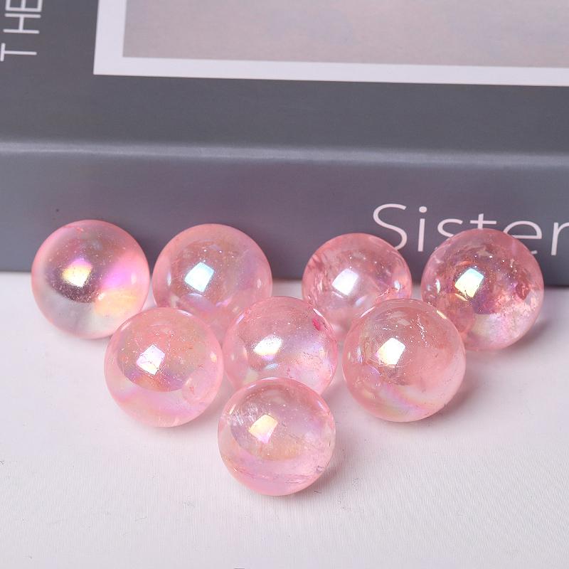 0.25kg Aura Rose Quartz Sphere Crystal wholesale suppliers