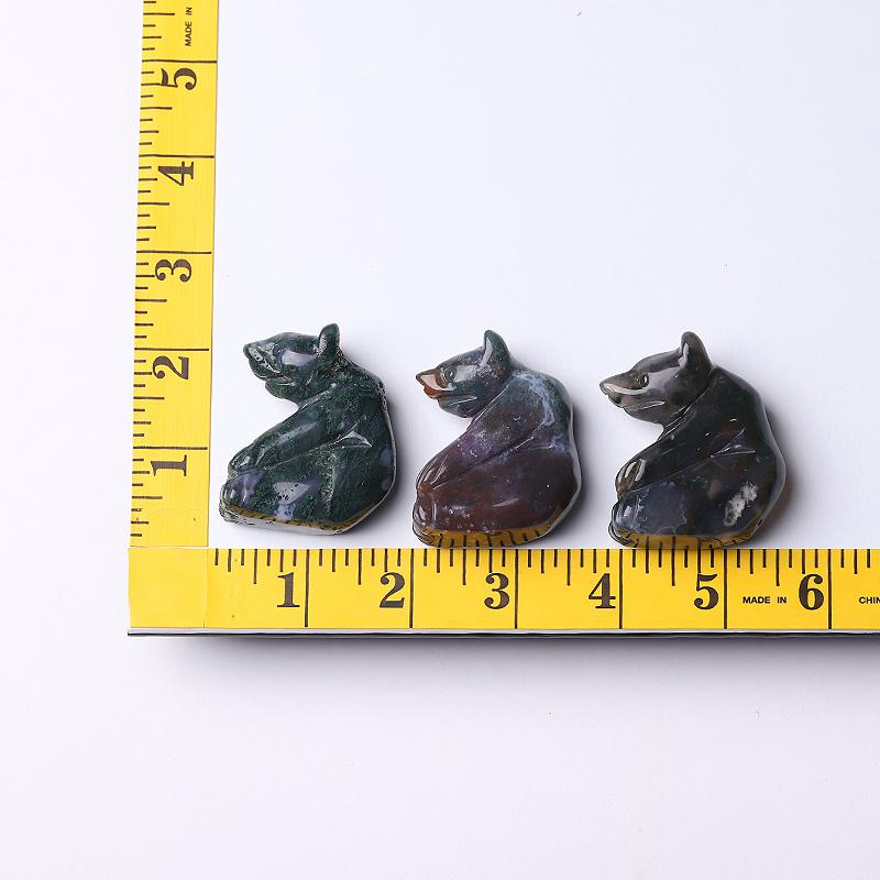 2" Moss Agate Bear Crystal Carving Crystal wholesale suppliers