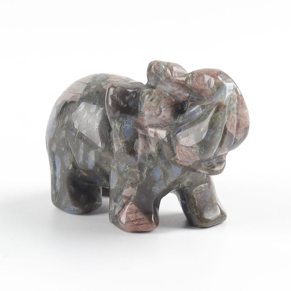 Carved Healing Crystals Gemstones Elephant Statue Figurine Crystal wholesale suppliers