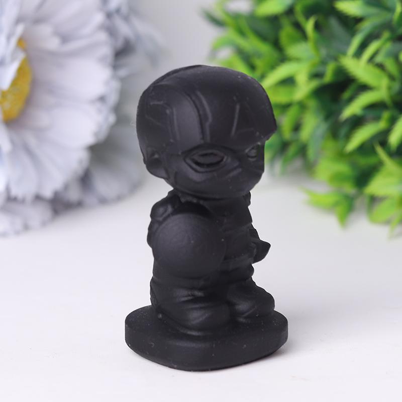 Black Obsidian American Captain Crystal Carvings Crystal wholesale suppliers