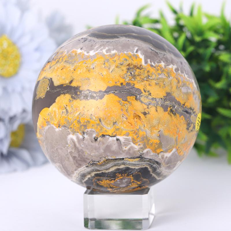 2.5"-4.5" Bumble Bee Jasper Sphere Crystal wholesale suppliers