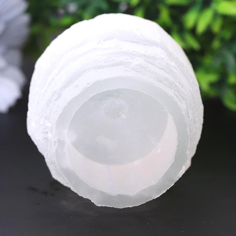 2.5" Selenite Tower Shape Candle Holder