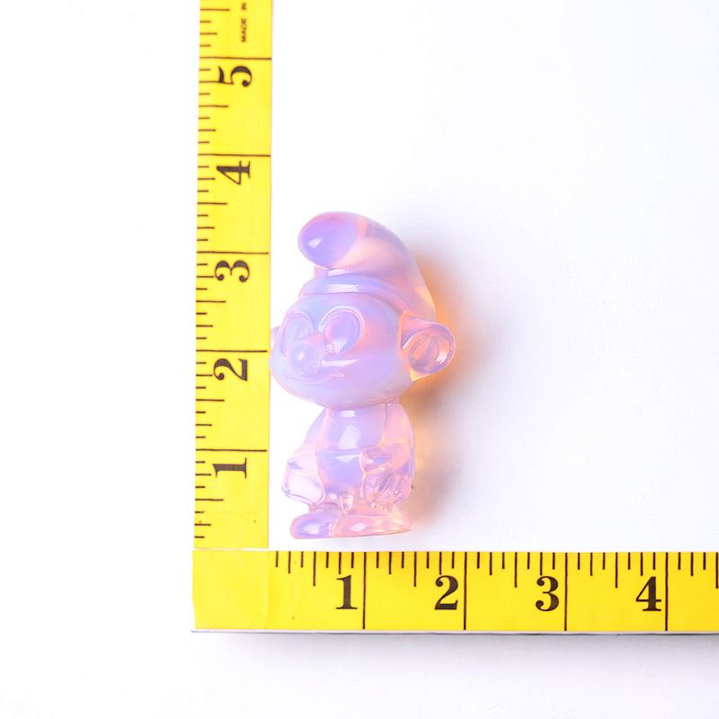 3.18" Pink Opalite Smurfs Crystal Carvings Crystal wholesale suppliers