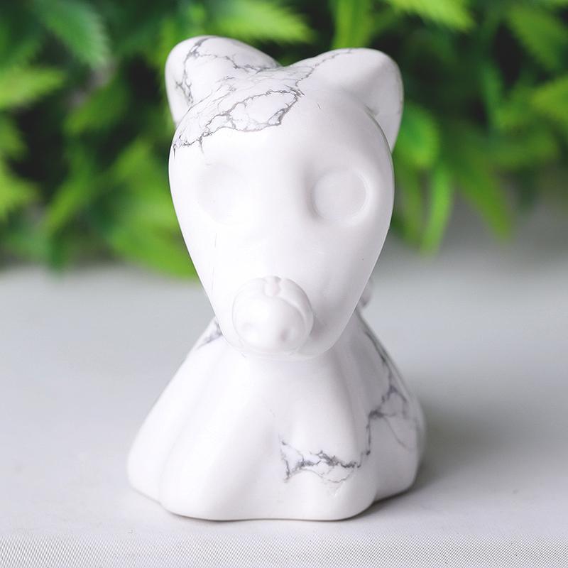 2.5"  Howlite Ghost Dog Crystal Carvings Crystal wholesale suppliers