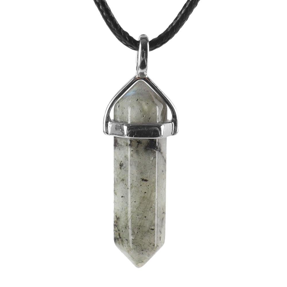 Natural Semi-Precious Gemstone Crystal Healing Hexagonal Point Chakra Pendant Crystal wholesale suppliers