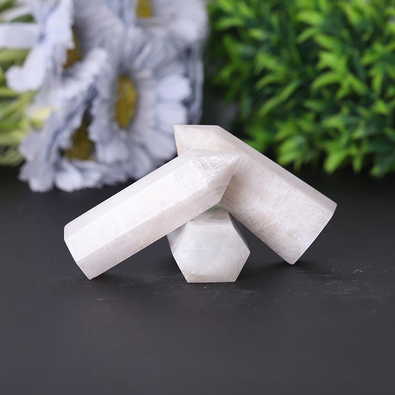 Wholesale Polished Healing Stone Natural White Moonstone Point For Sale Crystal wholesale suppliers