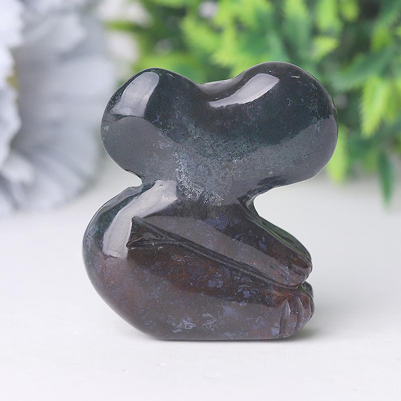 2" Moss Agate Koala Crystal Carving Crystal wholesale suppliers