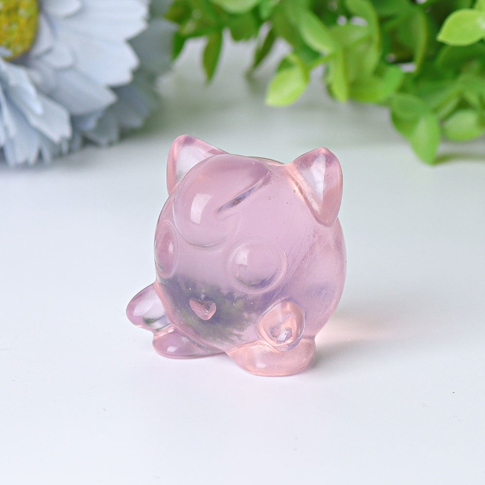 1.6" Pink Opalite Jiggly Puff Crystal Carvings Crystal wholesale suppliers