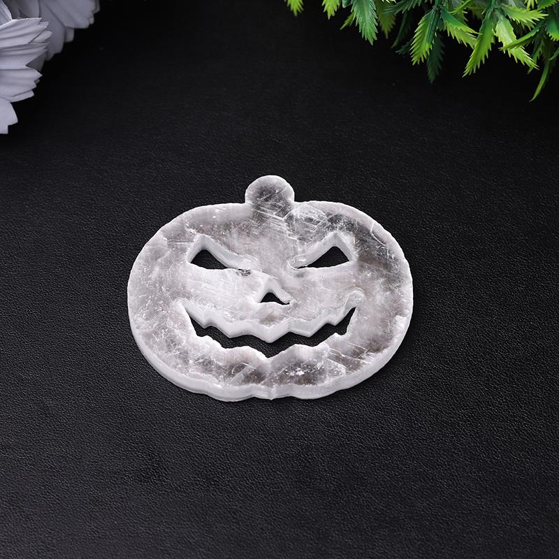 2.5" Selenite Pumpkin Face Hand Carving Halloween Gift Crystal wholesale suppliers