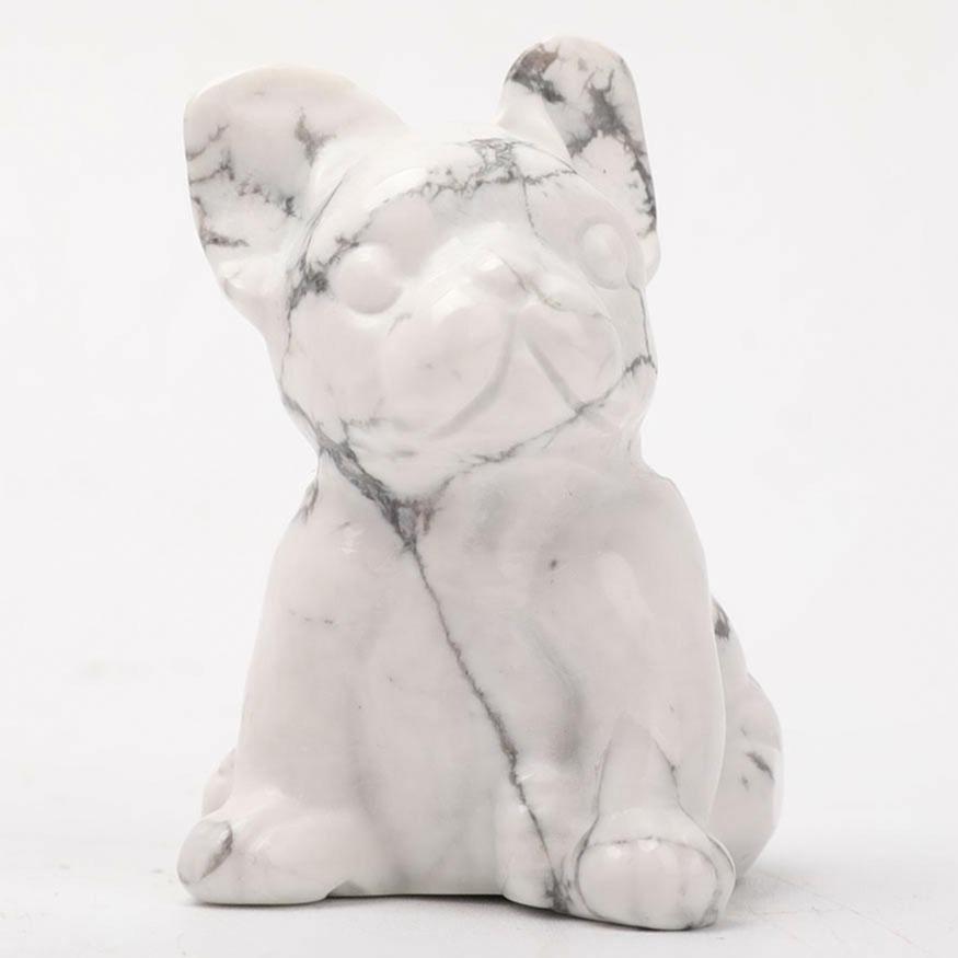 Howlite Dog Carvings