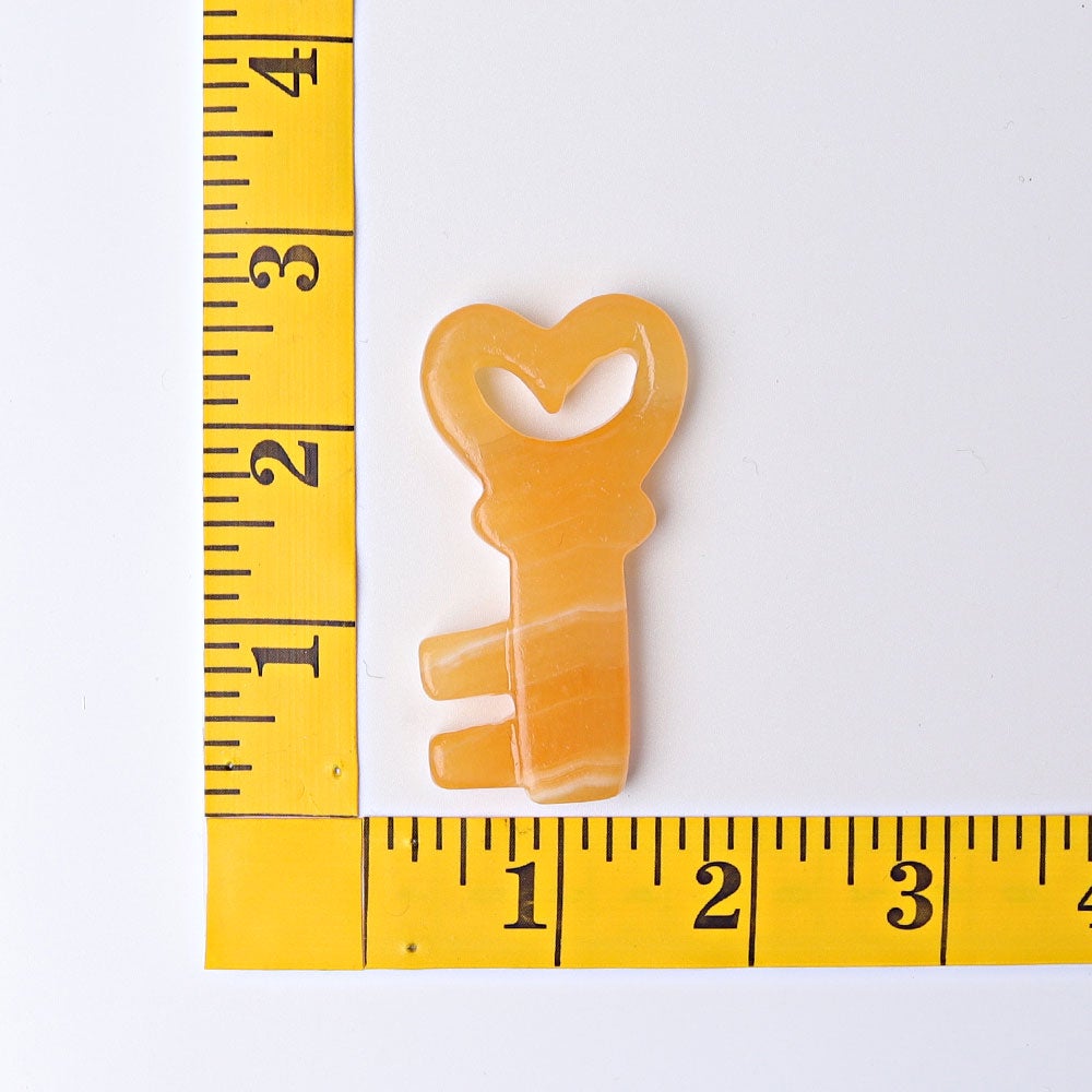 2.3" Orange Calcite Heart Key Crystal Carvings Crystal wholesale suppliers