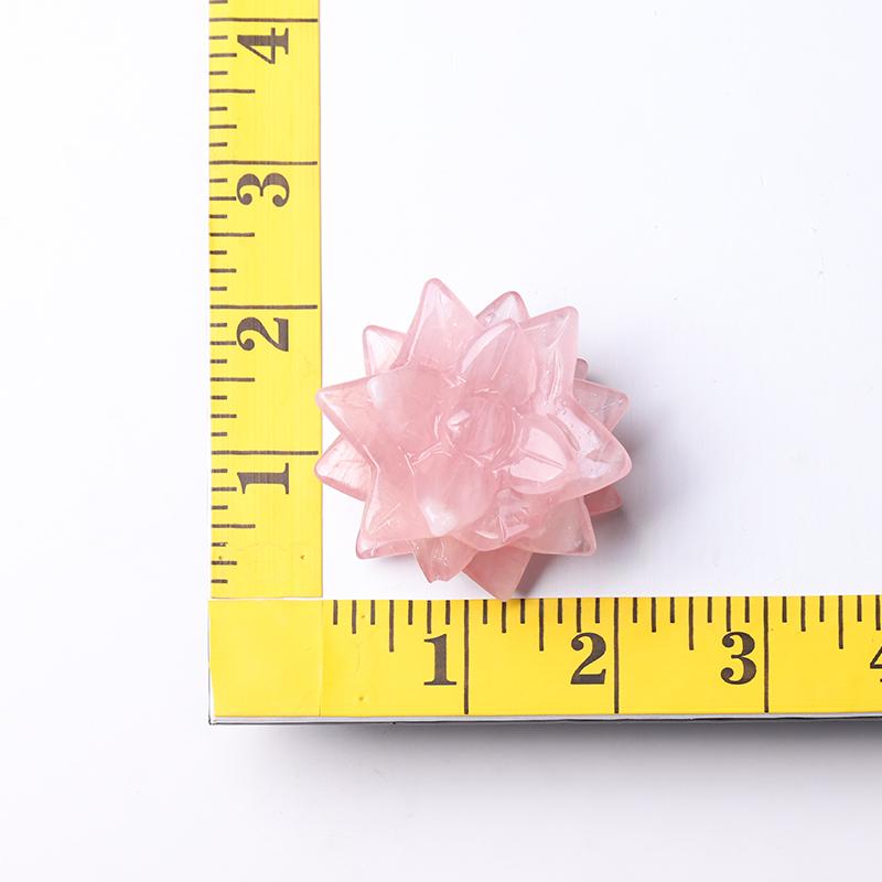 2" Rose Quartz Flower Crystal Carvings Crystal wholesale suppliers