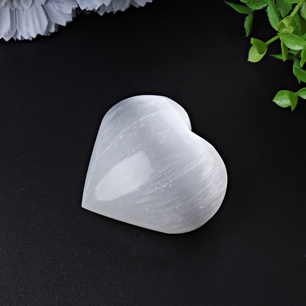 1.7"-2.8" Selenite Heart Crystal Carvings Crystal wholesale suppliers