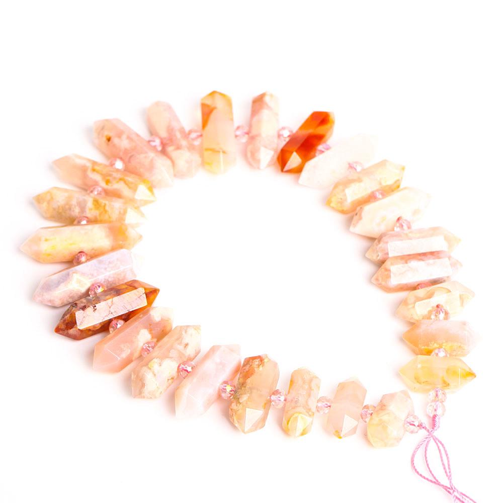 Flower Agate Crystal Point Chain String for DIY Crystal wholesale suppliers