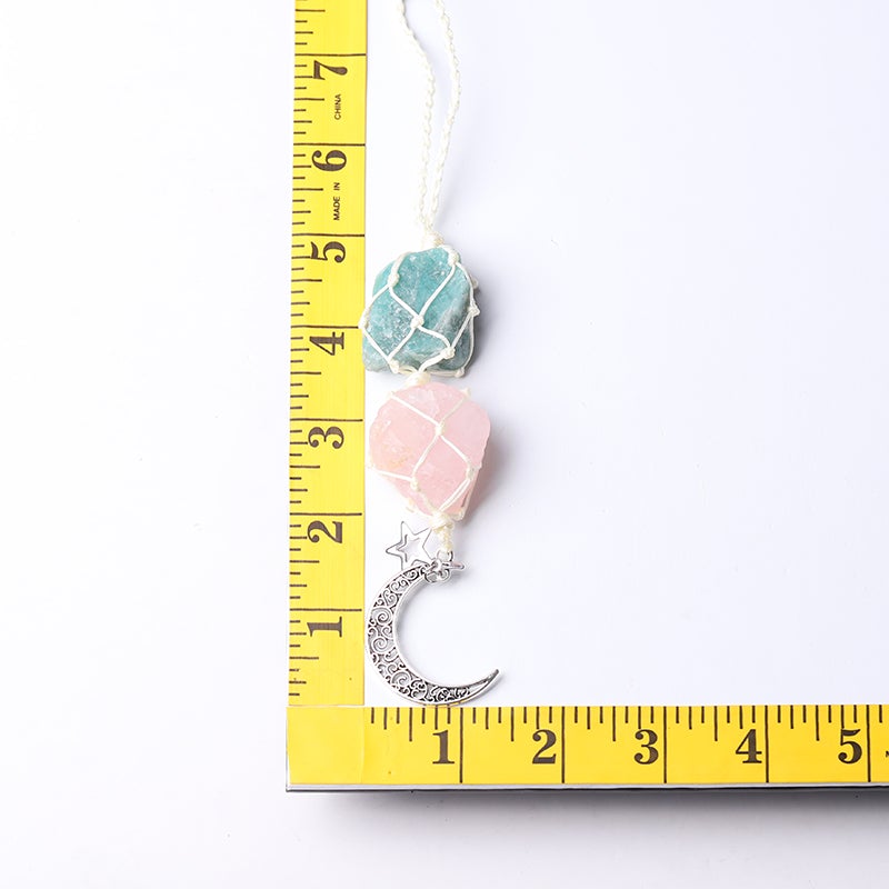 Sky Blue Rose Quartz Raw Stone Crystal Hanging Crystal wholesale suppliers