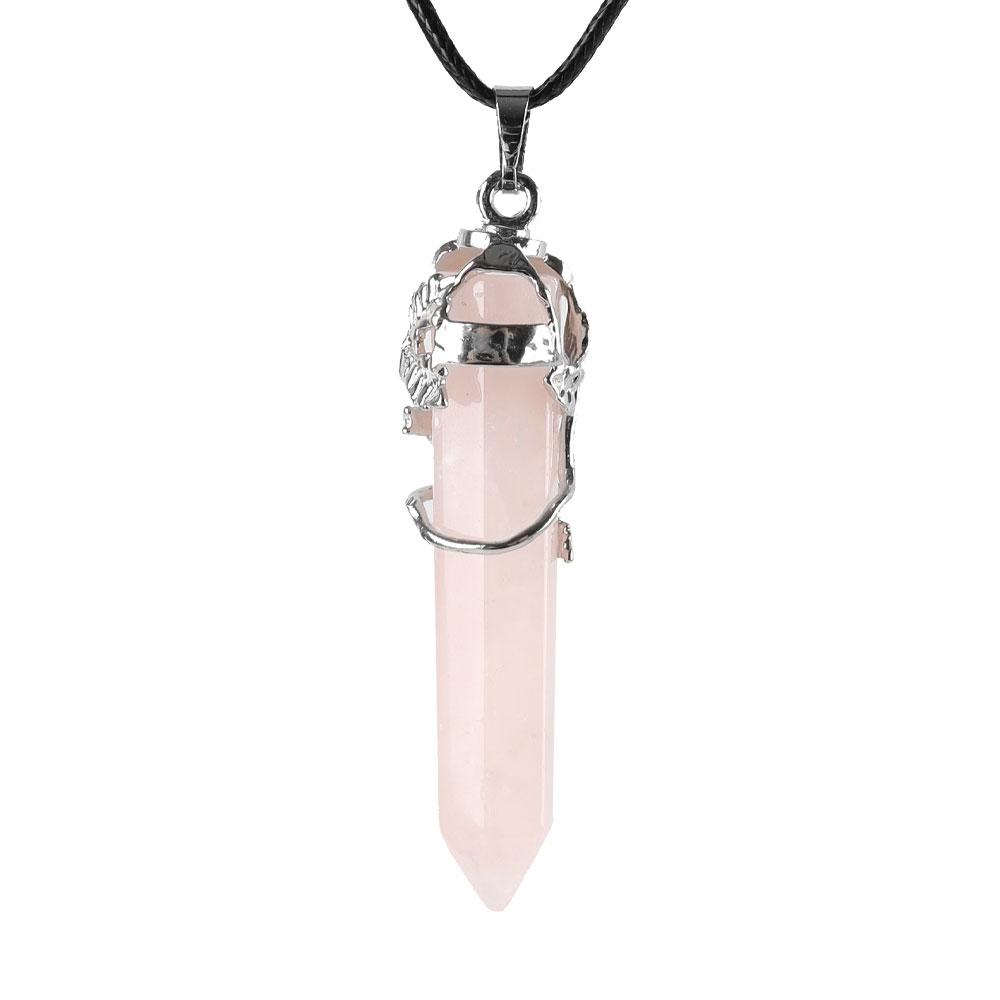 Natural Healing Flower Wrapped Crystal Point Pendant Crystal wholesale suppliers