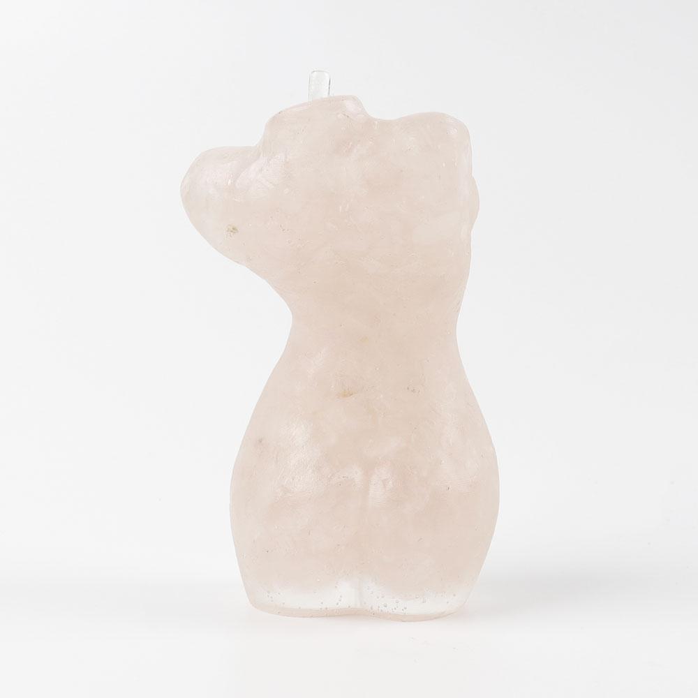 Rose Quartz Crystal Chips Resin Models