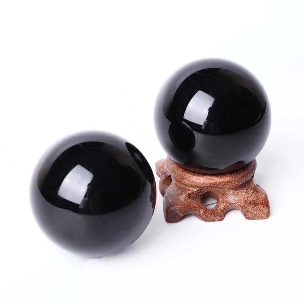 6cm Black Obsidian Crystal Sphere Crystal wholesale suppliers