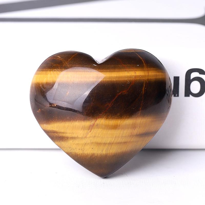 2" Tiger's Eye Heart Crystal Carvings Crystal wholesale suppliers