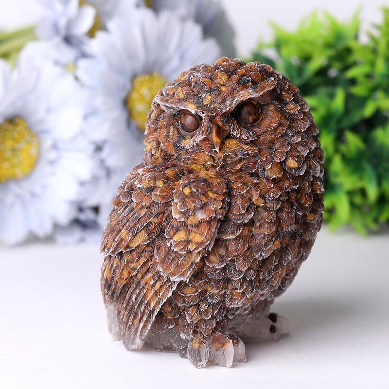 4" Owl Resin Crystal Carvings Crystal wholesale suppliers