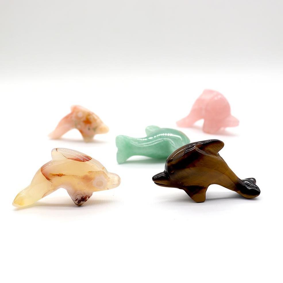 Carved Crystal Jumping Dolphin Figurine Crystal wholesale suppliers