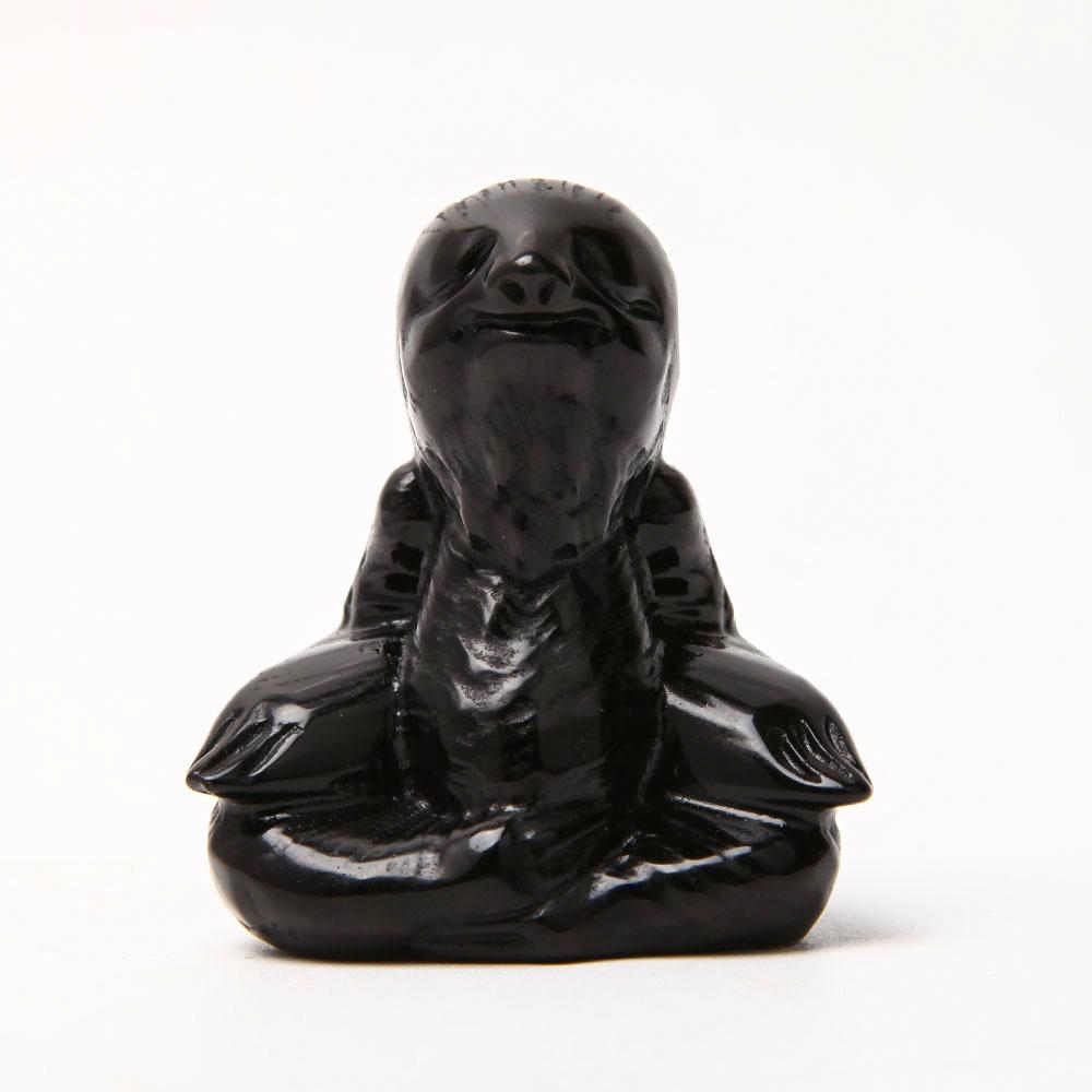Black Obsidian Hand Carved Sloth Crystal wholesale suppliers