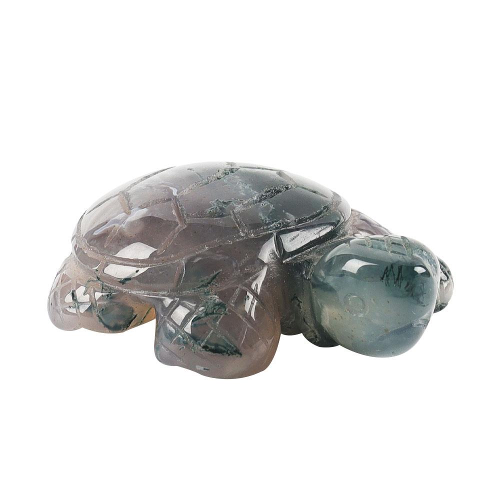 Crystal Carving Moss Agate Turtle Figurine Crystal wholesale suppliers