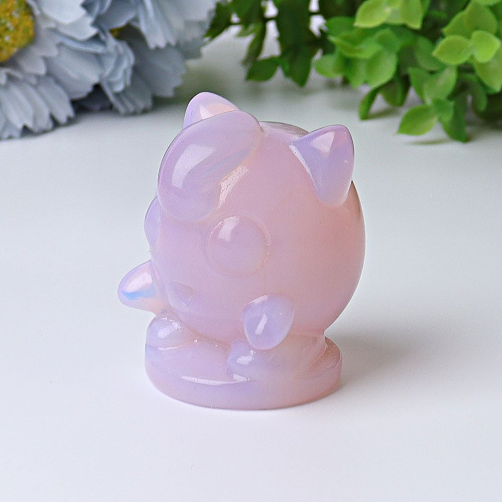 2.2" Pink Opalite Jiggly Puff Crystal Carvings Crystal wholesale suppliers